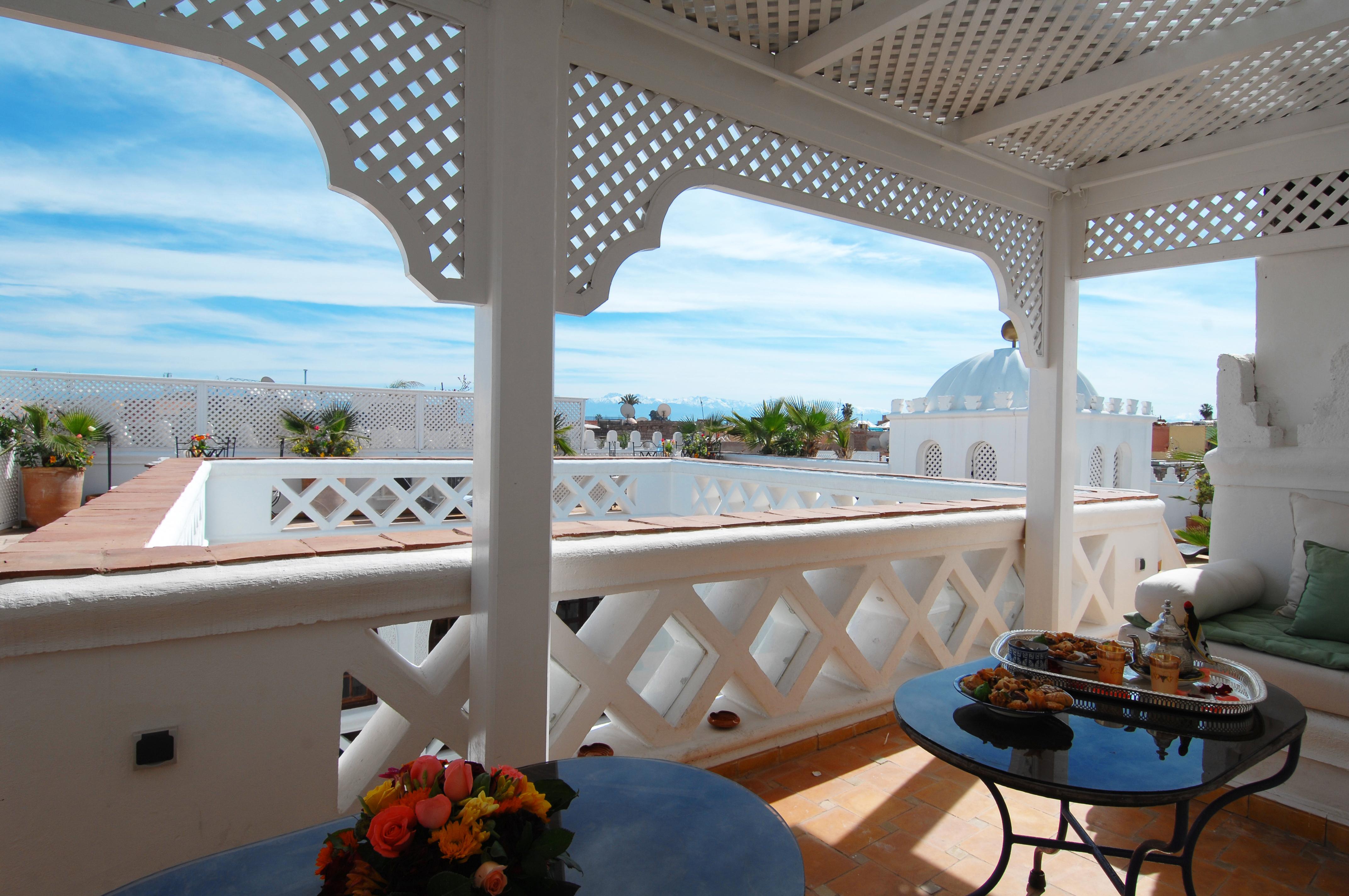 Riad Palais Des Princesses & Spa Marrakesh Esterno foto A view from the rooftop of the hotel